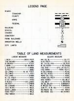 Legend, Table of Land Measurements, Tripp County 1963
